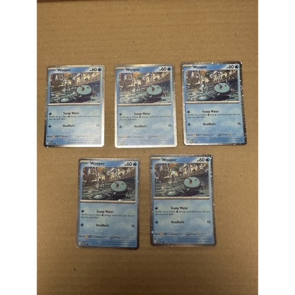 5 Woopers with SWIRLS🌀 Black Star Promo SVP155 - LP-NM one is MP Pokemon Cards